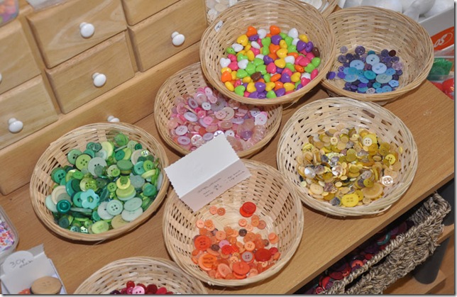 baskets of buttons