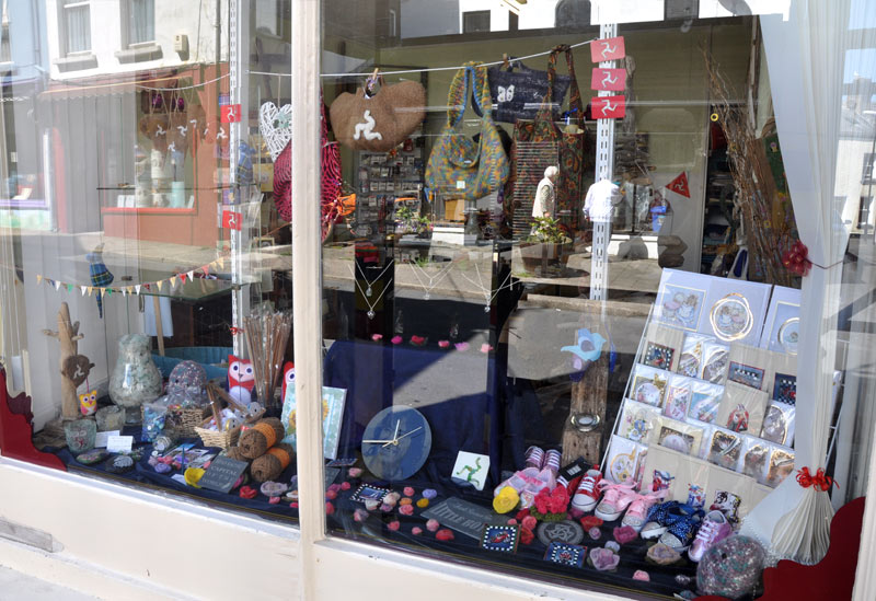 crafty corner window display